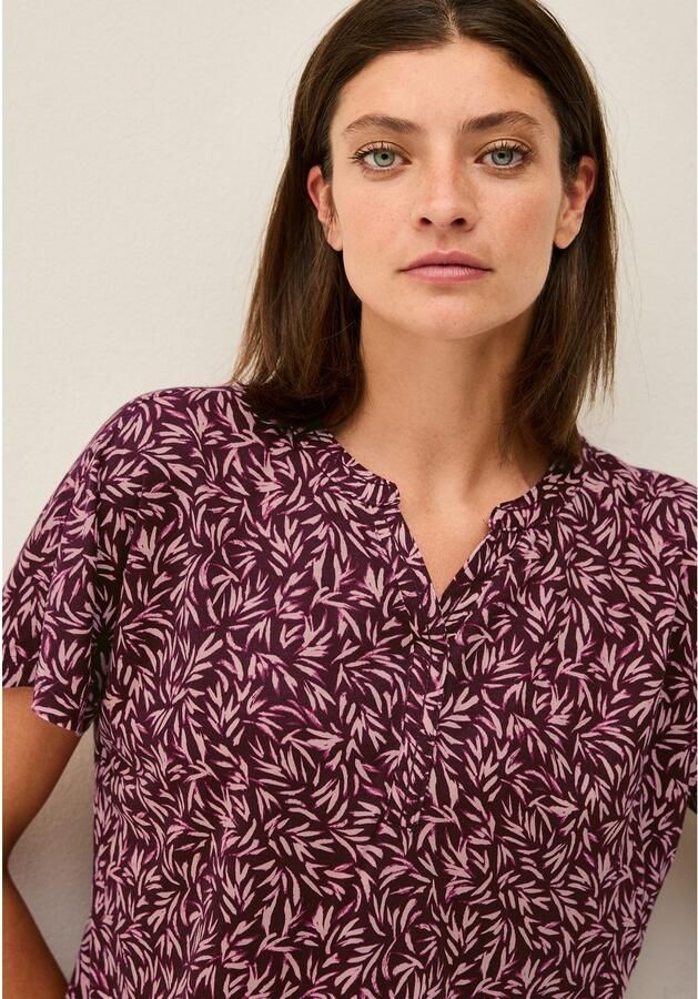 Cecil T-shirt met minimal-print en in tuniek-look