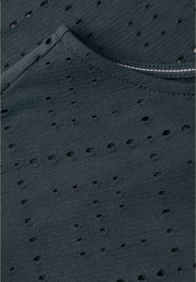 Cecil T-shirt met perforatiemotief - Foto 5