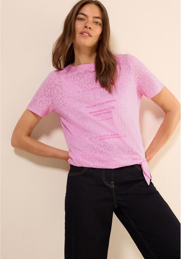 Cecil T-shirt met siersteentjes - Foto 2