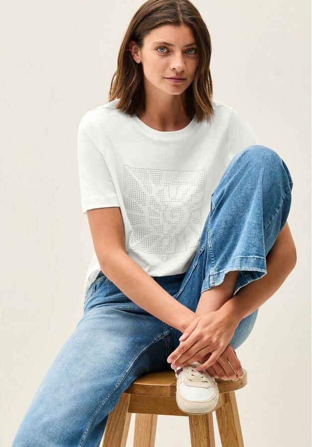 Cecil T-shirt met siersteentjes - Foto 3