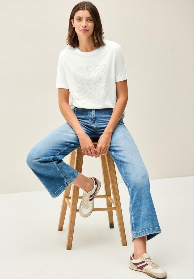 Cecil T-shirt met siersteentjes - Foto 5