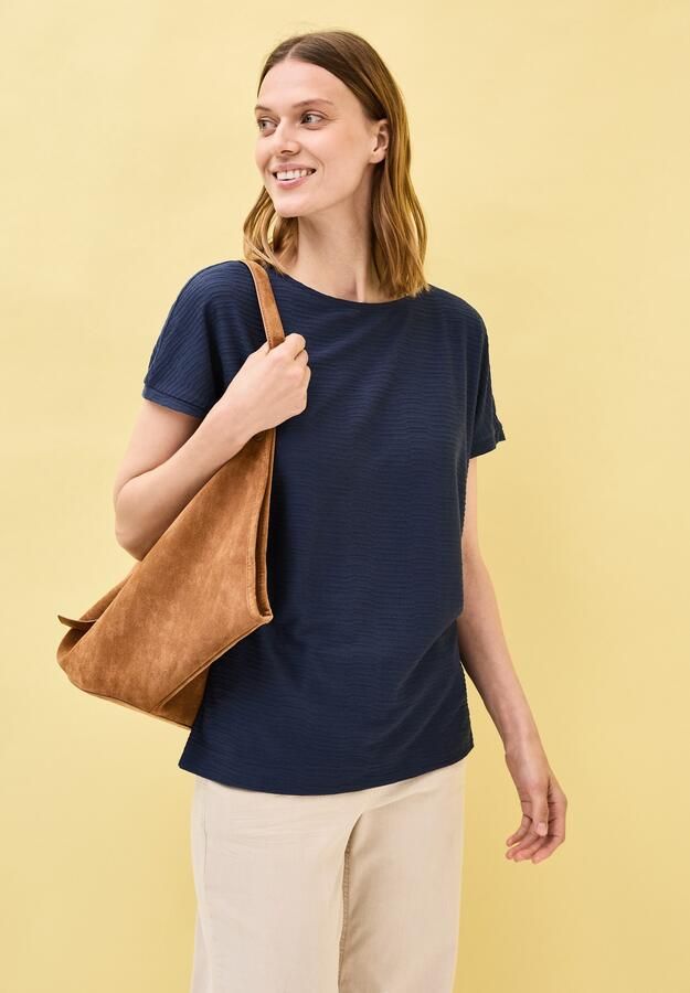 Cecil T-shirt met streepstructuur - Foto 7