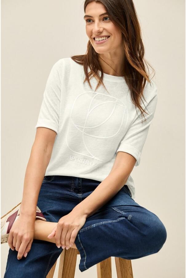 Cecil T-shirt met tonale print - Foto 3