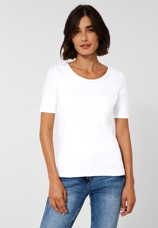 Cecil T-shirt Stijl Lena met klassieke ronde hals - Foto 5