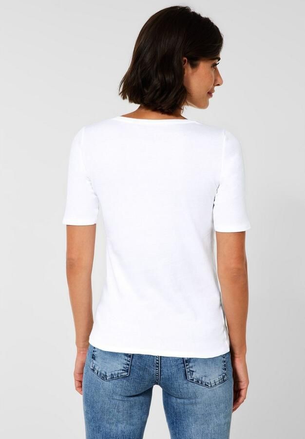 Cecil T-shirt Stijl Lena met klassieke ronde hals - Foto 4