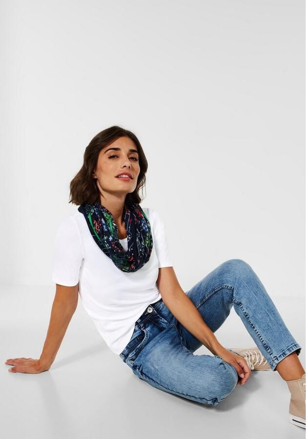 Cecil T-shirt Stijl Lena met klassieke ronde hals - Foto 2