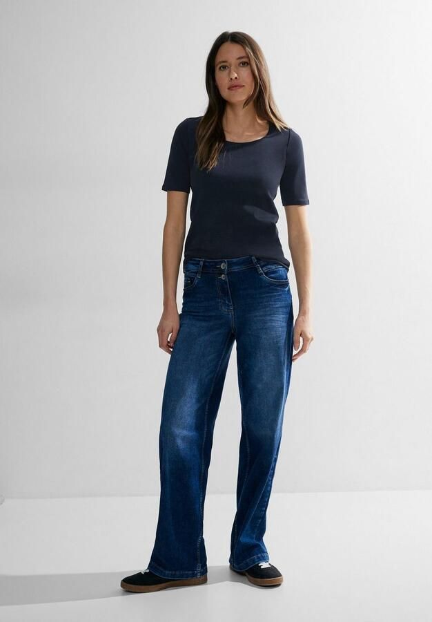 Cecil T-shirt Stijl Lena met klassieke ronde hals - Foto 4