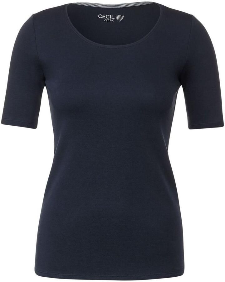 Cecil T-shirt Stijl Lena met klassieke ronde hals