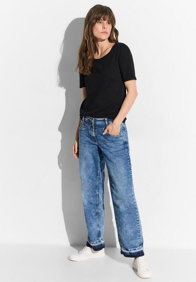 Cecil T-shirt Stijl Lena met klassieke ronde hals - Foto 3