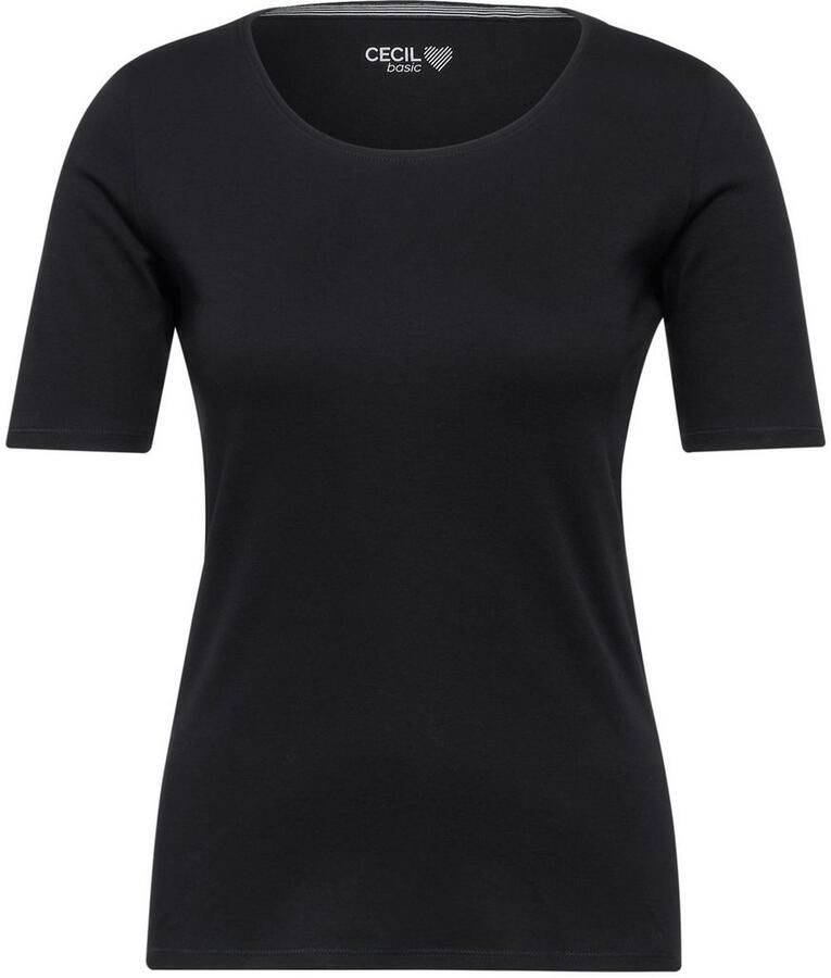 Cecil T-shirt Stijl Lena met klassieke ronde hals