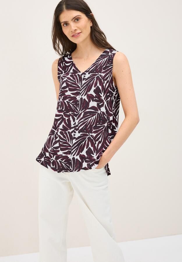 Cecil Top mouwloos met v-hals en grafisch patroon - Foto 6