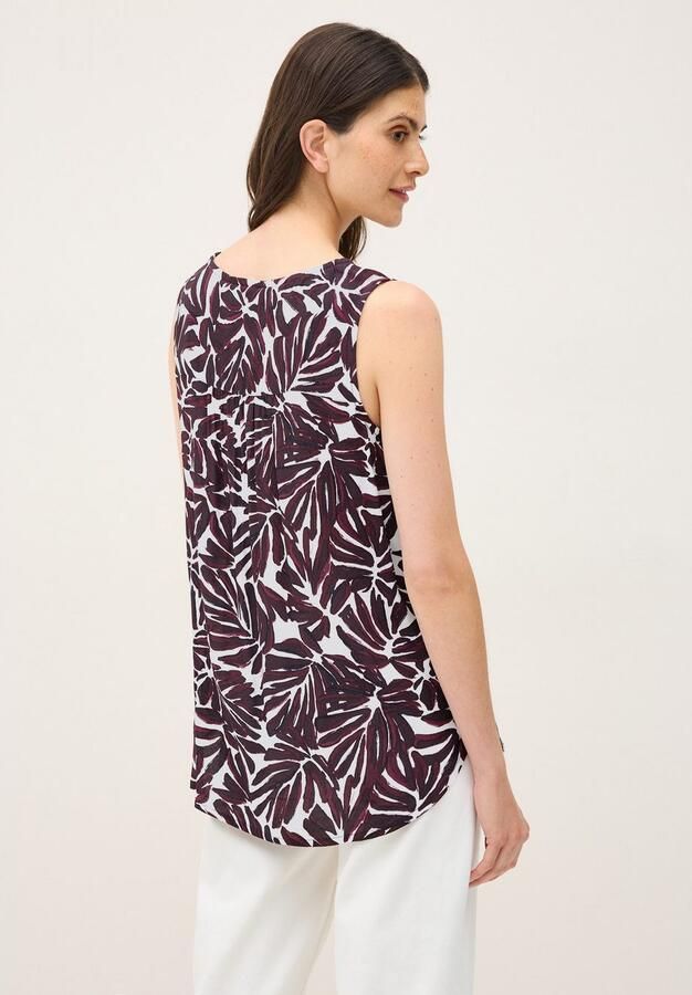 Cecil Top mouwloos met v-hals en grafisch patroon - Foto 4