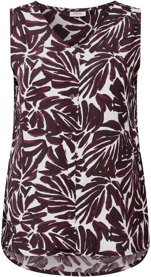 Cecil Top mouwloos met v-hals en grafisch patroon - Foto 5