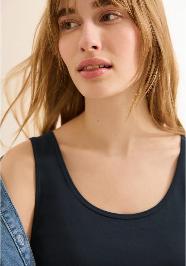 Cecil Top Stijl Linda met diepe ronde hals