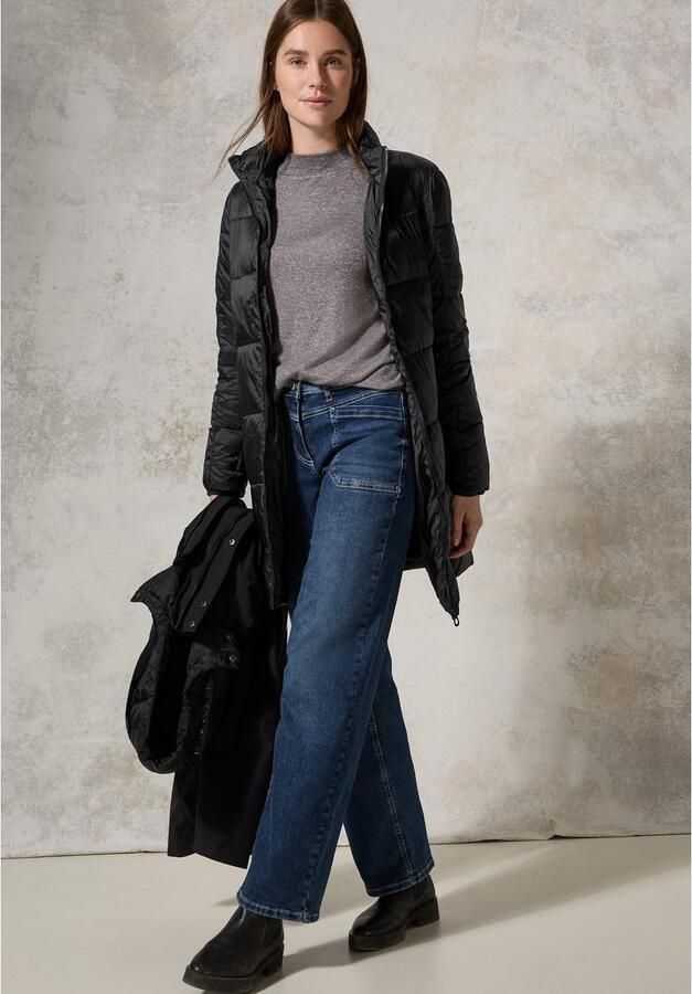 Cecil 2-in-1 Trenchcoat met Afneembare Capuchon Black Dames - Foto 4