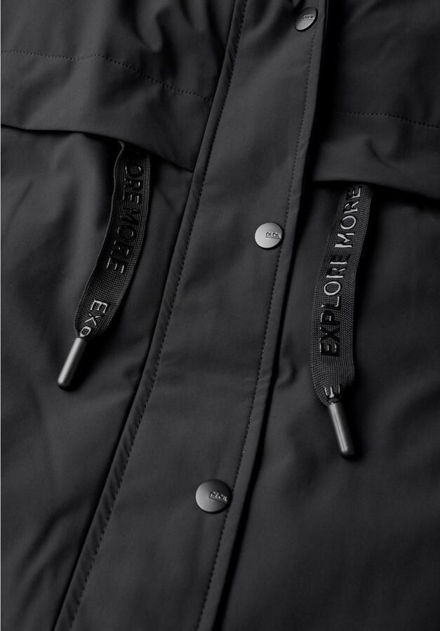 Cecil 2-in-1 Trenchcoat met Afneembare Capuchon Black Dames - Foto 6