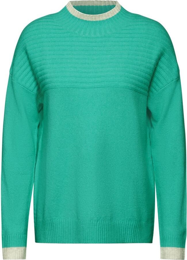 Cecil Trui met staande kraag met elastaan-aandeel