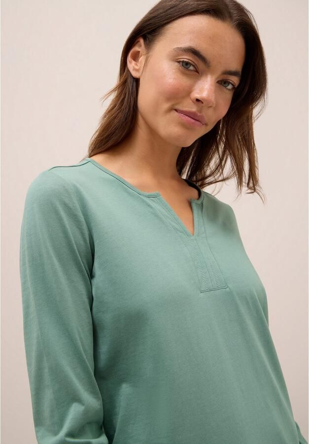 Cecil Tuniekshirt Split Neck effen - Foto 3