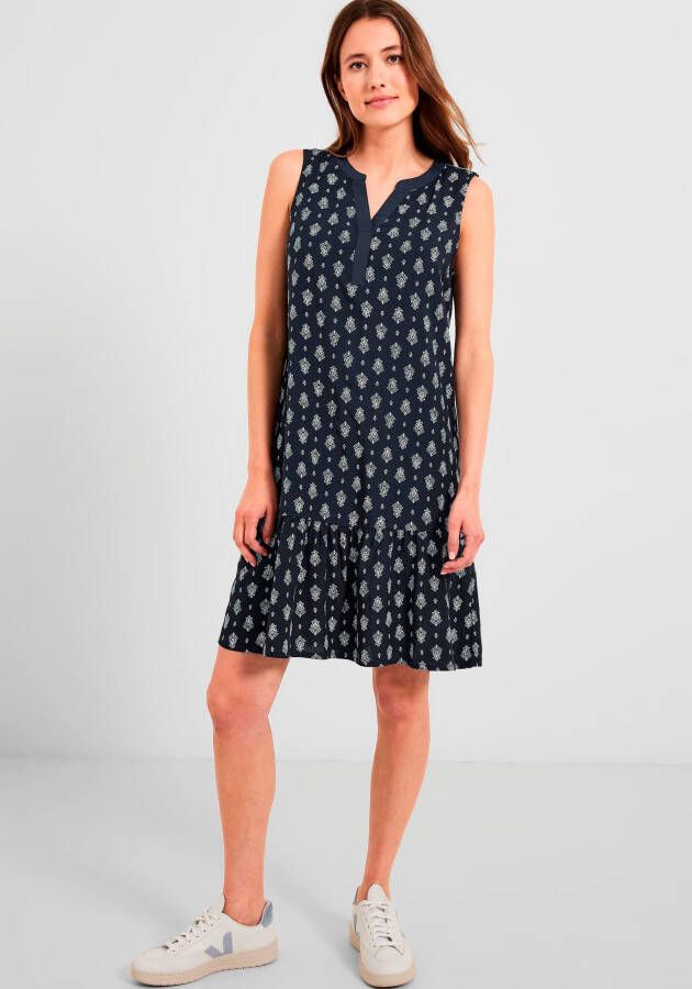Cecil Gedessineerde jurk met een subtiel minimalistisch patroon