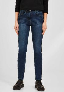 Cecil Slim fit jeans Stijl Toronto met galonstrepen opzij