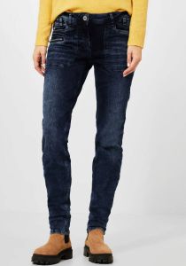 Cecil Slim fit jeans Stijl Toronto met ritsdetail