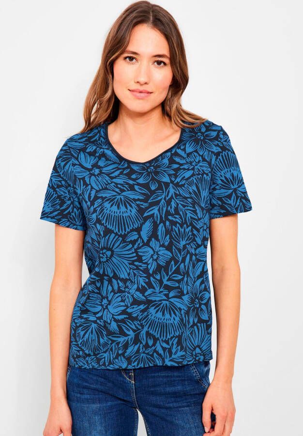 Cecil T-shirt met zomerse all-over print
