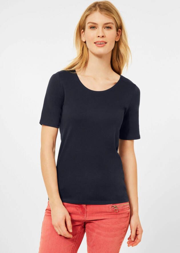 Cecil T-shirt Stijl Lena in unikleur