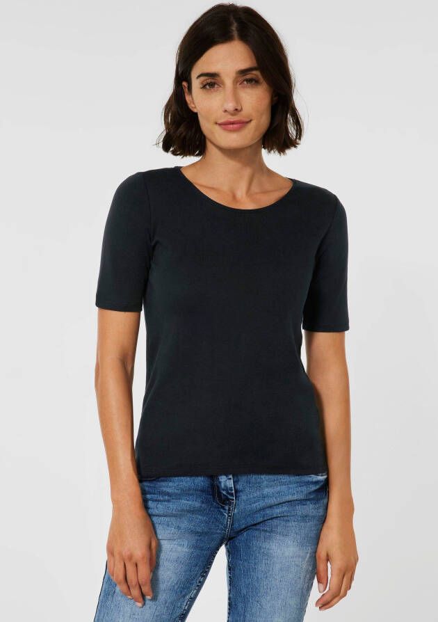 Cecil T-shirt Stijl Lena met klassieke ronde hals