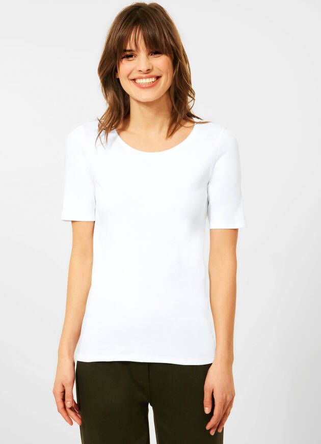 Cecil T-shirt Stijl Lena met klassieke ronde hals