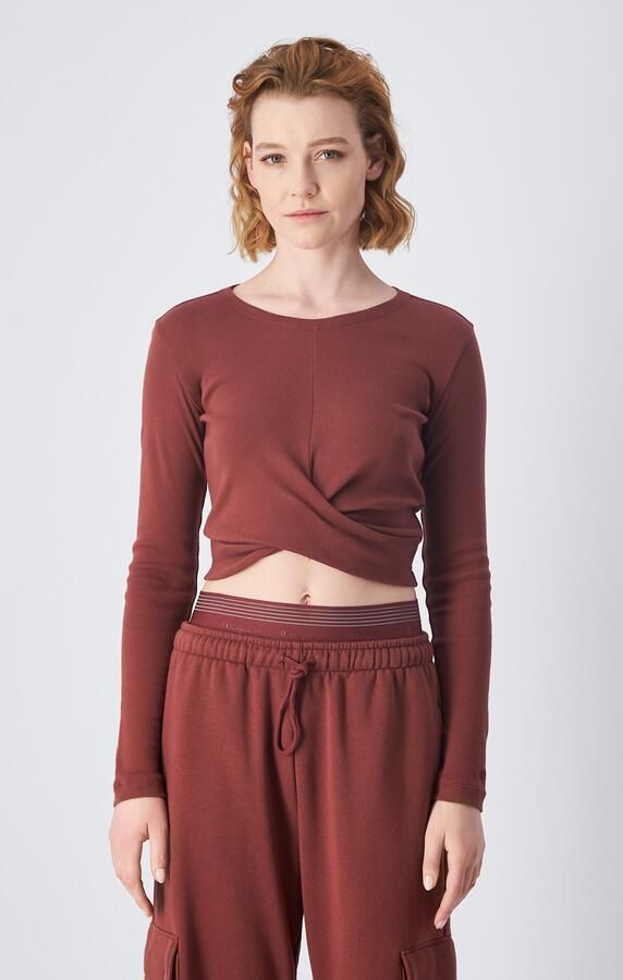 Champion Shirt met lange mouwen Crewneck Croptop T-Shirt - Foto 6