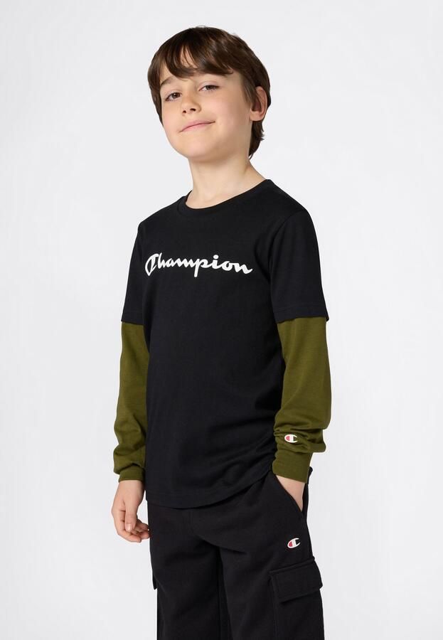 Champion Shirt met lange mouwen en labelprints - Foto 4