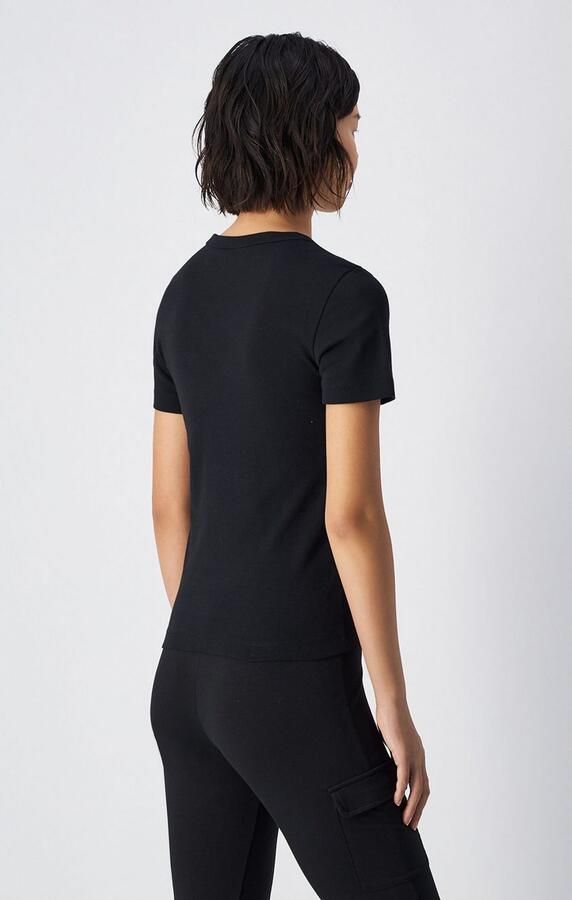 Champion T-shirt met geribde ronde hals - Foto 2