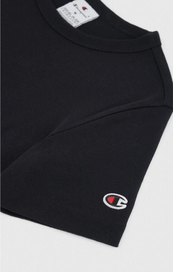 Champion T-shirt met geribde ronde hals