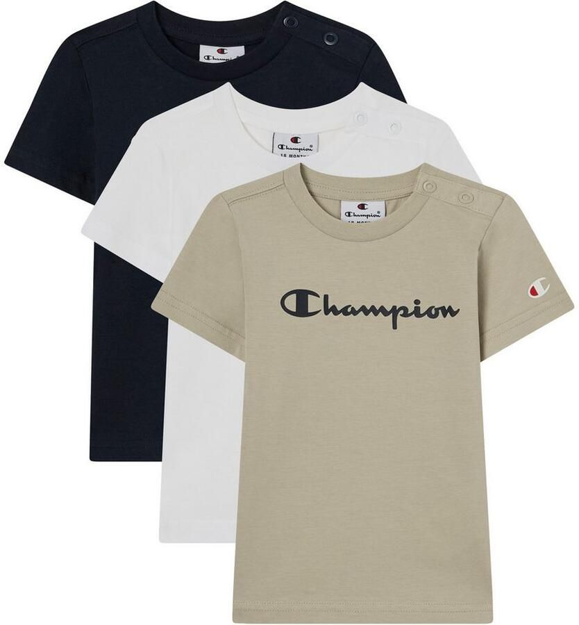 Champion T-shirt ICONS CONTRAST 3 pack Crewneck T-Shirt (set 3-delig 3)