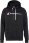 Champion Zwarte Geborduurde Script Logo Hoodie Black - Thumbnail 1