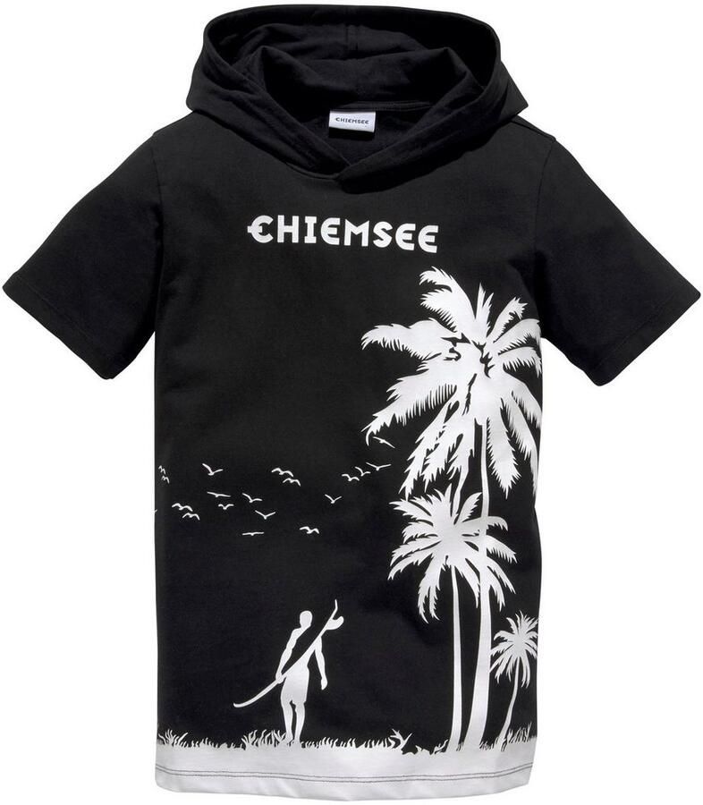 Chiemsee T-shirt Met palm print korte mouw bedrukt met capuchon van katoen van jersey-stof - Foto 9