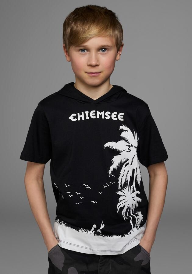 Chiemsee T-shirt Met palm print korte mouw bedrukt met capuchon van katoen van jersey-stof - Foto 5
