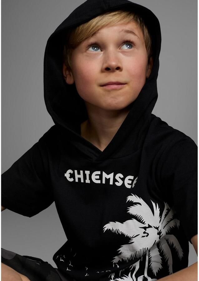 Chiemsee T-shirt Met palm print korte mouw bedrukt met capuchon van katoen van jersey-stof - Foto 3