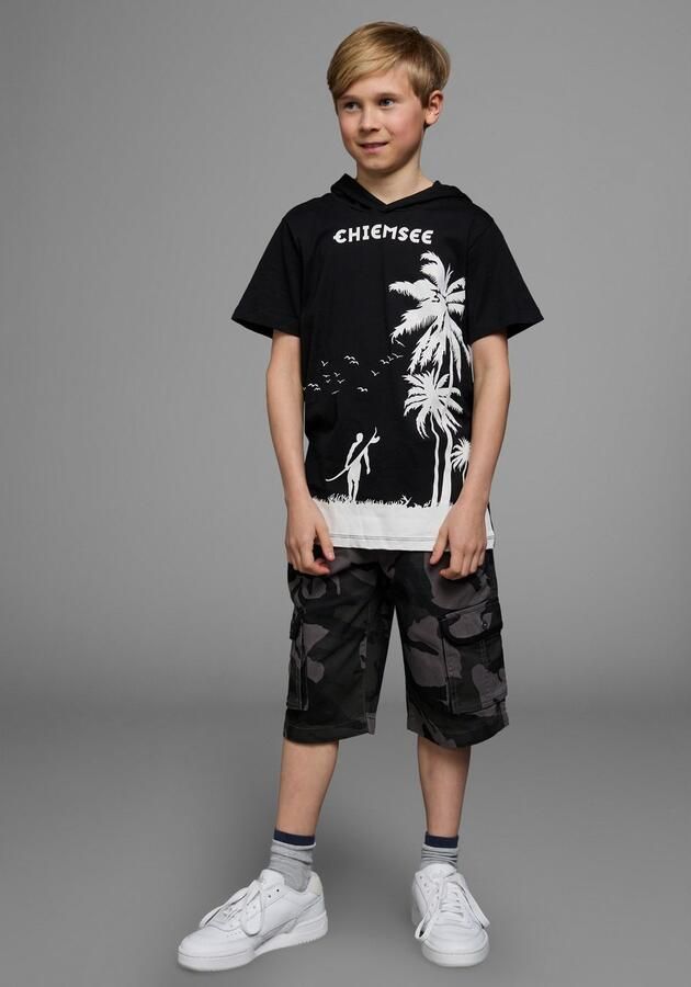 Chiemsee T-shirt Met palm print korte mouw bedrukt met capuchon van katoen van jersey-stof - Foto 7