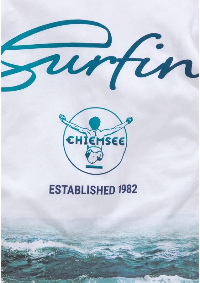 Chiemsee T-shirt WAVE Korte mouwen basic pasvorm bedrukt ronde hals - Foto 3