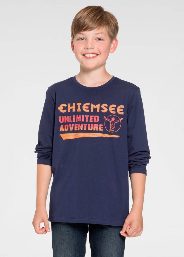 Chiemsee Shirt met lange mouwen met print in verlopende kleuren