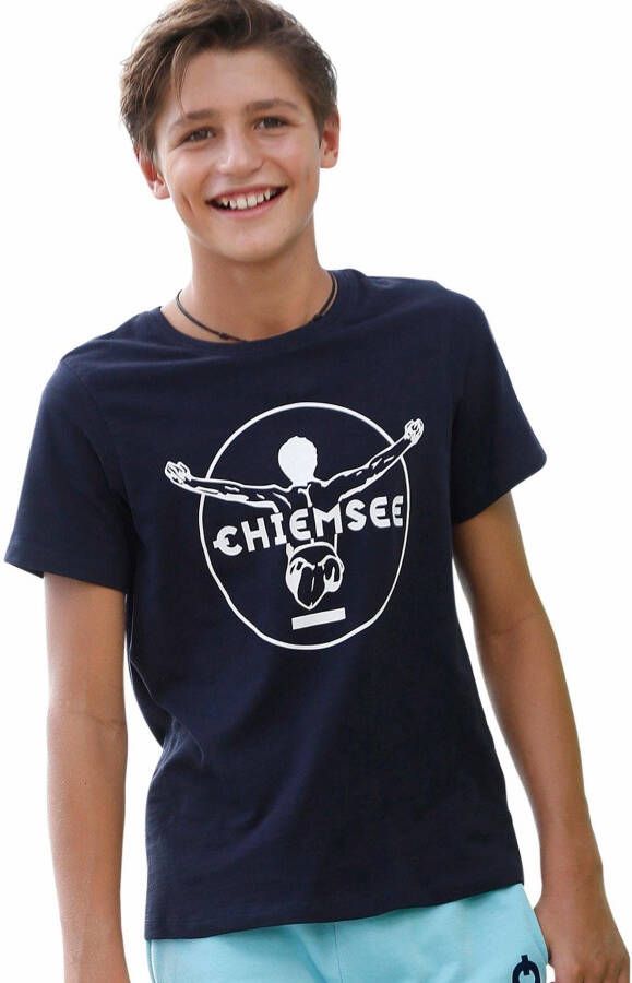 Chiemsee T-shirt Basic met logoprint voor