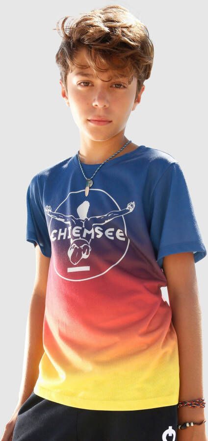 Chiemsee T-shirt in verlopende kleuren met print voor