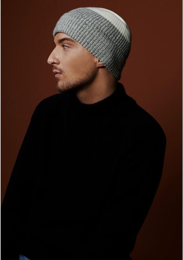 Chillouts Beanie Felix Hat in two-tone look met omslag - Foto 3