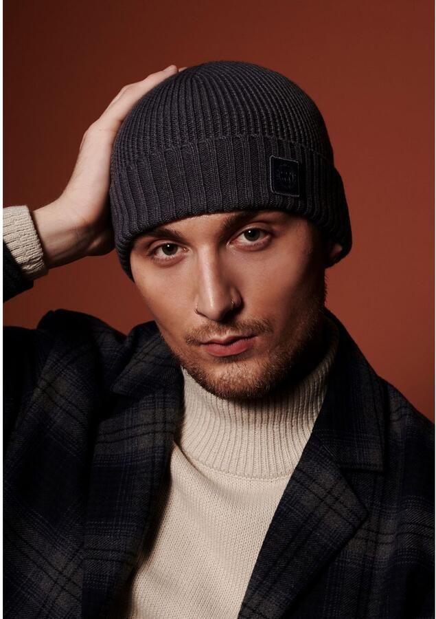 Chillouts Gebreide muts Enes Hat met subtiele logo-patch - Foto 3