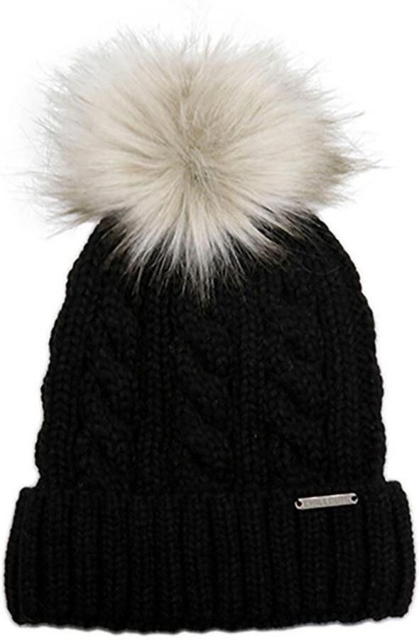 Chillouts Muts met pompon Joan Hat Met fake-fur pom kabelbrei - Foto 2