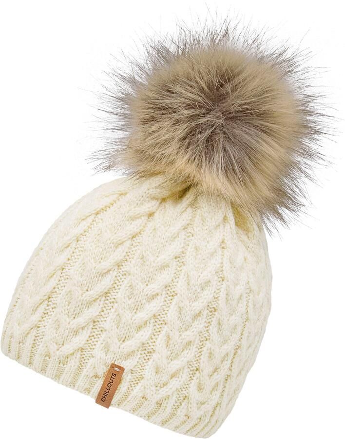Chillouts Muts met pompon Tabea Hat met afneembare kunstbont pompon - Foto 2