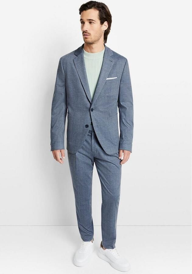 CINQUE 2-knoops colbert met fijn gestructureerd motief model 'Dati' - Foto 3