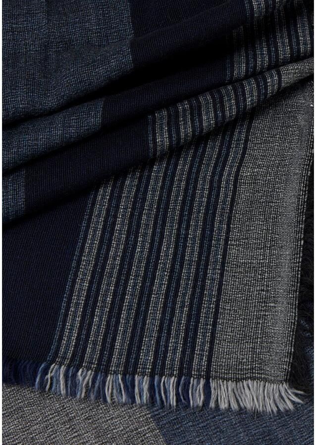 Cinque Gebreide sjaal Arthur uit zacht materiaal met lengtestrepen gemaakt in italië