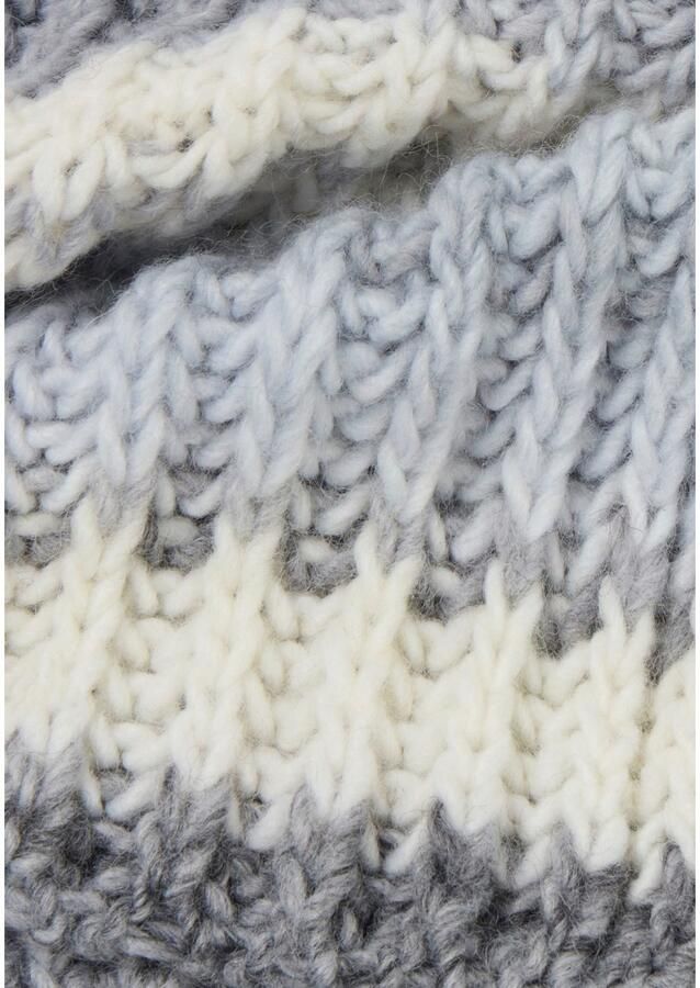 Cinque Gebreide sjaal Aurora geweven van knuffelzachte wolmix gemaakt in italië